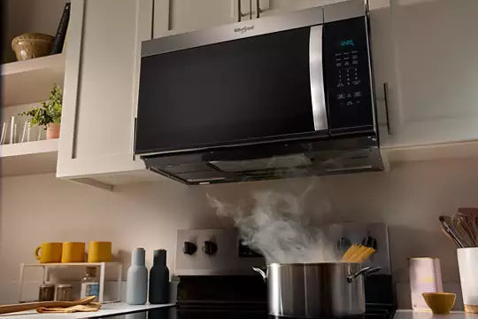 30" W 1.7 cu. ft Over the range Microwave with 1000-Watts Cooking Power- WHIRLPOOL (WMMS3130RS)