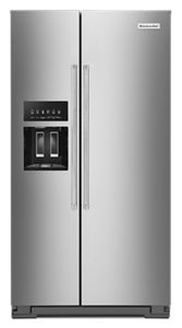 24.8CF SIDE-BY-SIDE REFRIGERATOR WITH ICE MAKER AND PRINTSHIELD FINISH-(KITCHENAID (KRSF705HPS)