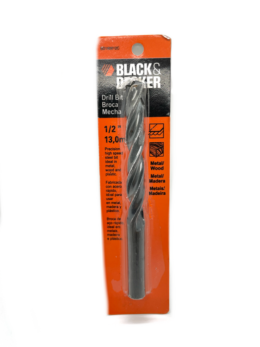 1/2” High Speed black oxide bit - BLACK & DECKER (BD180012C )