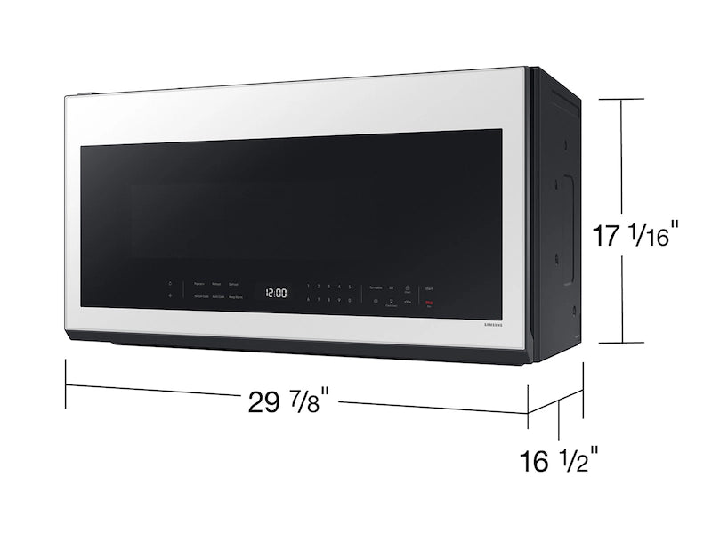 Bespoke 2.1 cu. ft. Over-the-Range Microwave with Wi-Fi in White Glass - SAMSUNG (ME21DB63012AASR)
