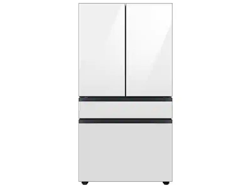Bespoke 4-Door French Door Refrigerator (23 cu. ft.) with Beverage Center(TM) in White Glass SAMSUNG (RF23BB86012AA)