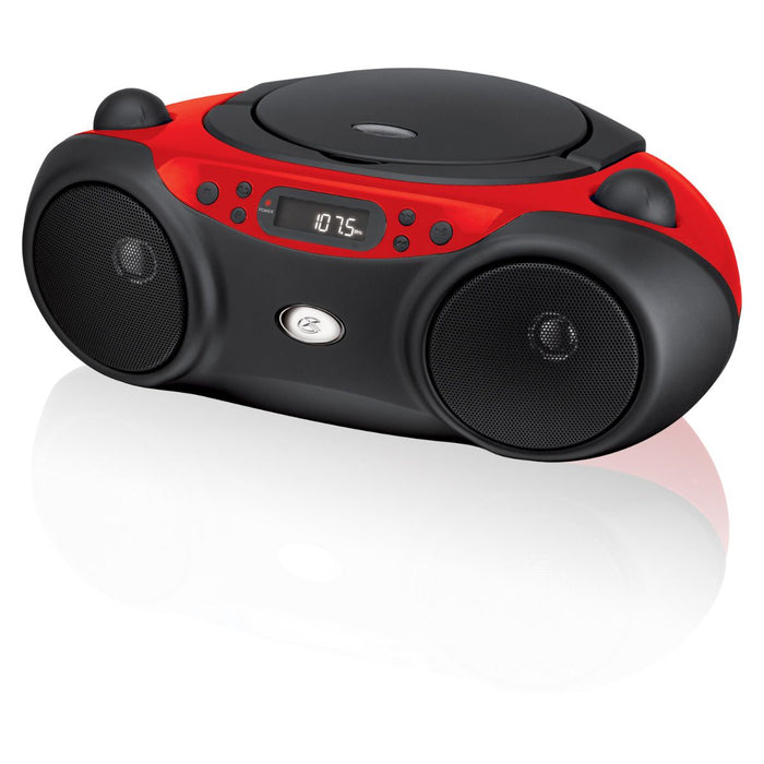 Sporty CD and Radio Boombox - Red  - GPX (BC-232R)