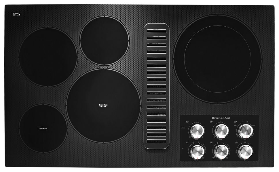 36" Electric Downdraft Cooktop with 5 Elements -KITCHENAID (KCED606GBL)