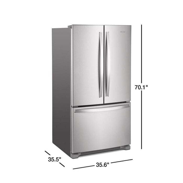 25 cu. ft. French Door Refrigerator in Fingerprint Resistant Stainless Steel - WHIRLPOOL (WRF535SWHZ)