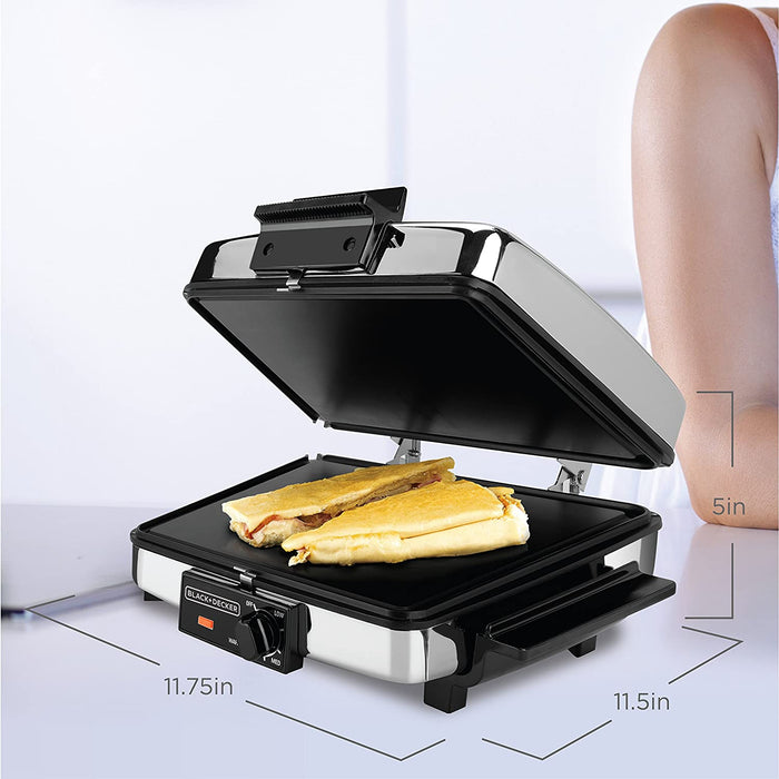 3-IN-1 WAFFLE MAKER , SANDWICH GRILL AND INDOOR GIRLL-B&D (G49TD)