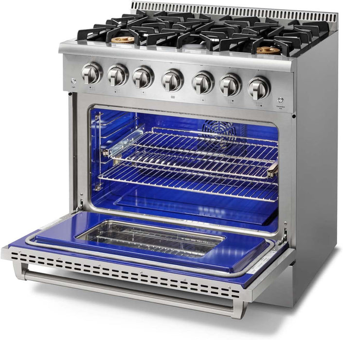 36 Inch Professional Gas Range in Stainless Steel THOR (HRG3618U)