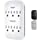 Philips 6-Outlet Surge Protector Wall Tap White (SPP3461WA/37)