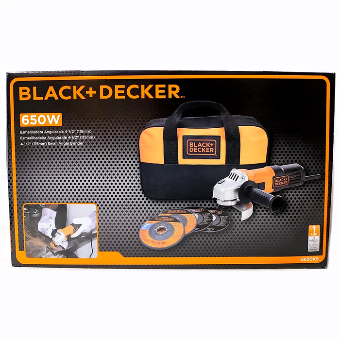 Esmerilidora (Grinder) - BLACK & DECKER (Incluye accesorios)(G650K5-B3)