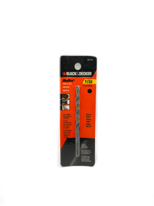 7/32" BLACK OXIDE DRILL BIT- BLACK & DECKER (19114)