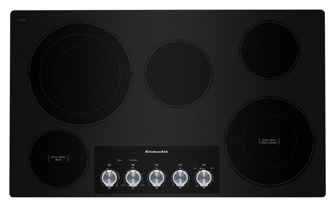 36" Electric Cooktop with 5 Elements and Knob Controls - KITCHEN AID (KCES556HSS)