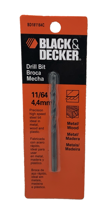 11/64” DRILL BIT - BLACK & DECKER (BD181164C)