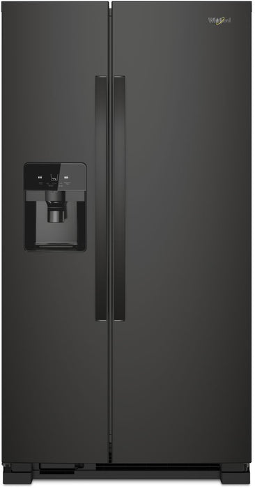 25 CuFt SxS Refrigerator Black - WHIRLPOOL(WRS325SDHB)