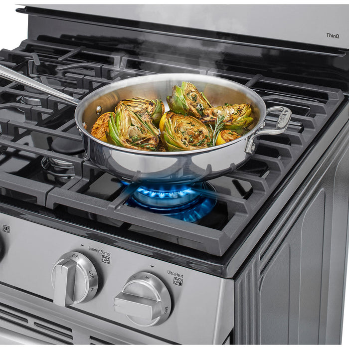 5.8 cu ft. Smart Wi-Fi Enabled Fan Convection Gas Range with Air Fry & EasyClean® - LG (LRGL5823S)