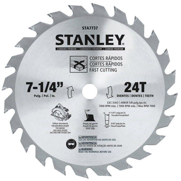 STANLEY 7-1/43 (184mm) Disco de Sierra Circular Lâmina para Serra Circular Circular Saw Blade