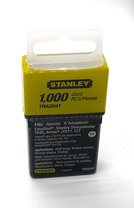 1/4" Light Duty Staples 1,000PCS - STANLEY (04TRA204T)