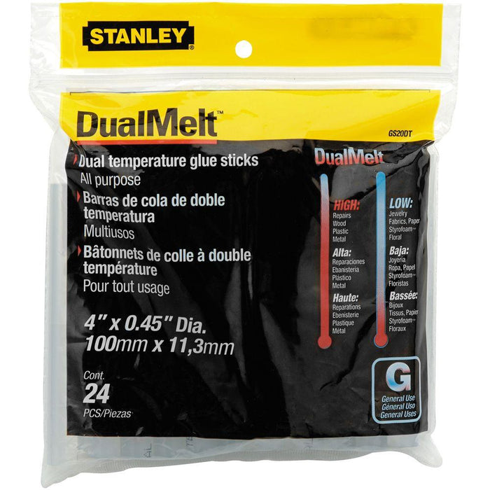 DUAL TEMPERATURE GLUE STICKS 4" / 24 PK - STANLEY (04GS20DT)