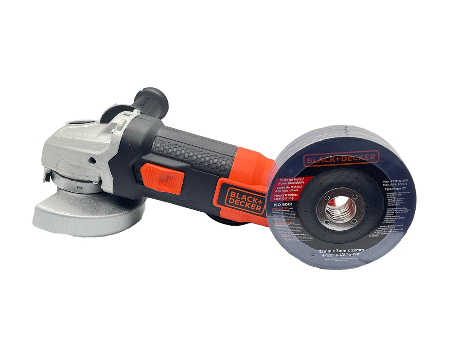 4 1/2” SMALL ANGLE GRINDER - BLACK & DECKER (G720P)