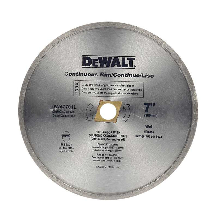 7" DIAMOND BLADE - DEWALT (DW47701L)