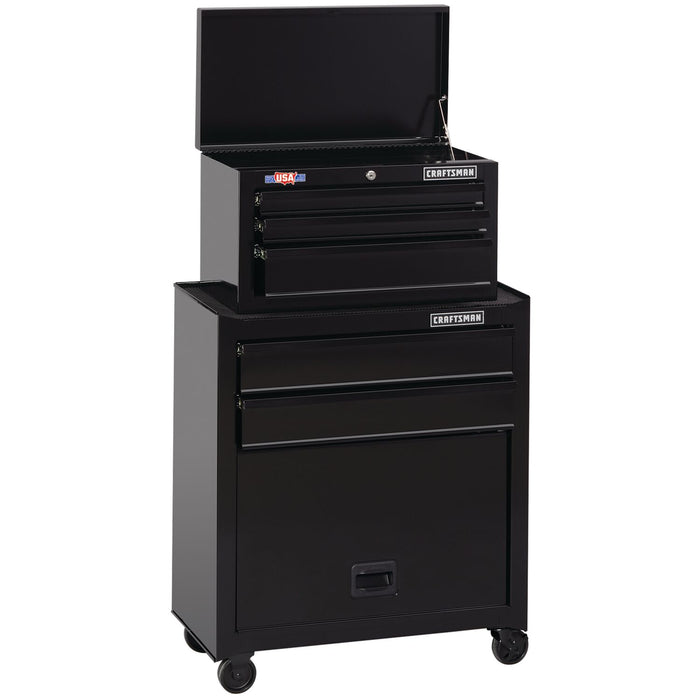 5 Drawer Tool Chest and Rolling Cabinet(Black) - Craftsman (CMST22653)