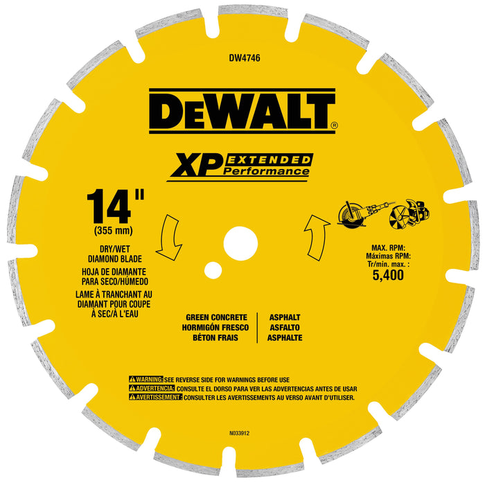 14” DRY/WET DIAMOND BLADE - DeWALT (DW4746)