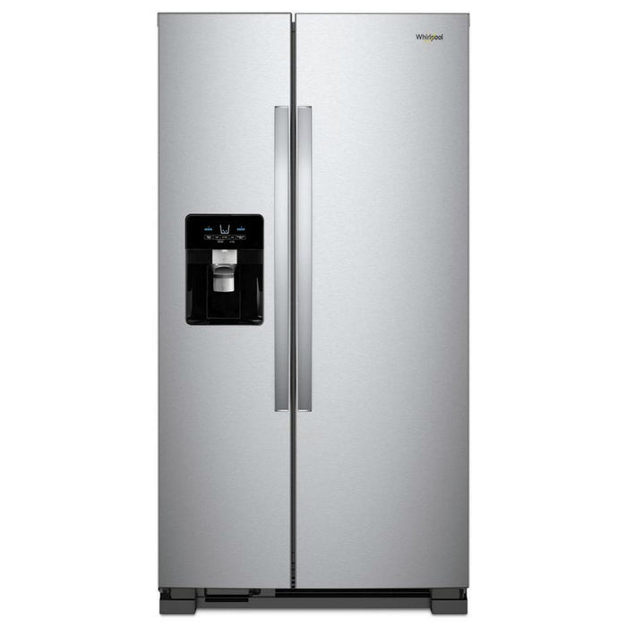 25 CuFt SxS Refrigerator Finger Print Resistant Stainless Steel - WHIRLPOOL (WRS325SDHZ)