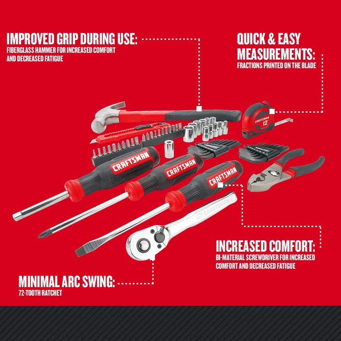 57pc Mixed Mechanics Tool Set - Craftsman (CMMT99446)