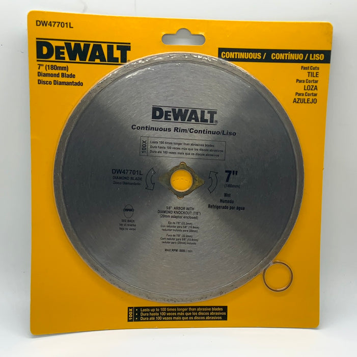 7" DIAMOND BLADE - DEWALT (DW47701L)