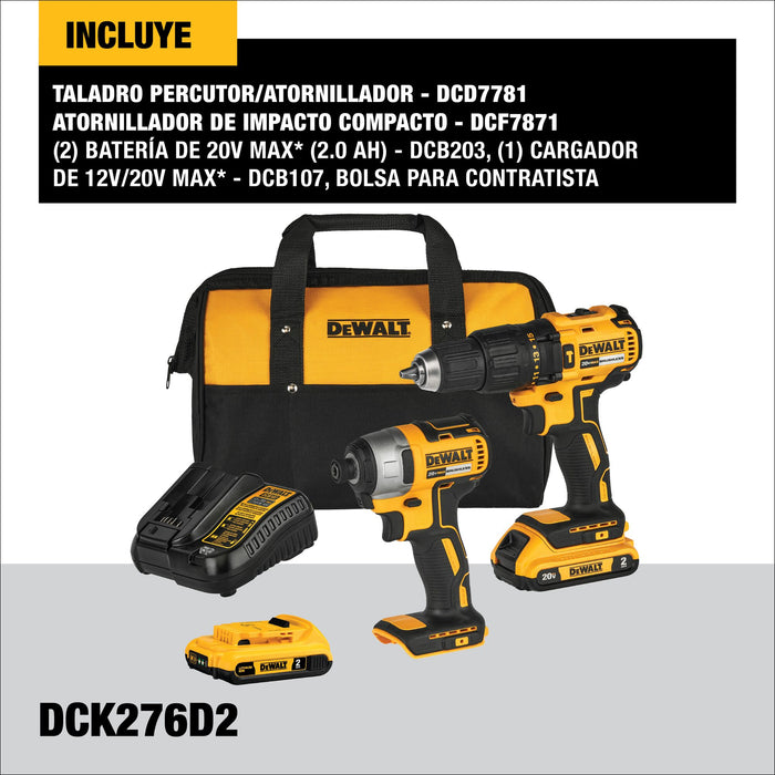 20V COMBO KIT - DeWALT (DCK276D2-B3)