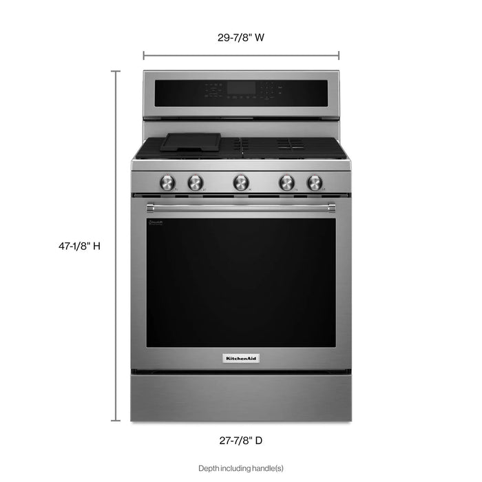 5.8 cu. ft. Gas Range with Self-Cleaning Oven - KITCHEN AID (KFGG500ESS)