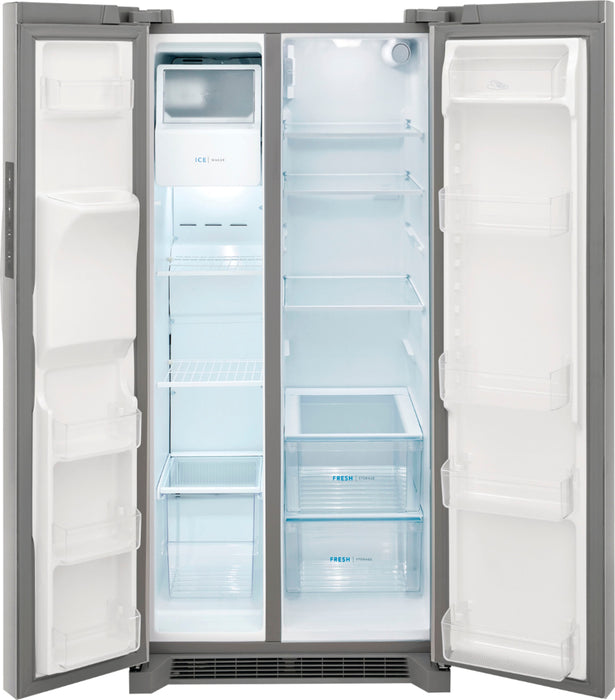33 in. 22.3 cu. ft. Side by Side Refrigerator in Stainless Steel, Standard Depth - Frigidaire (FRSS2323AS)