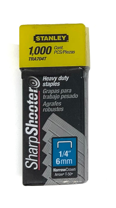1/4" Heavy Duty Staples 1,000PCS - STANLEY (04TRA704T)