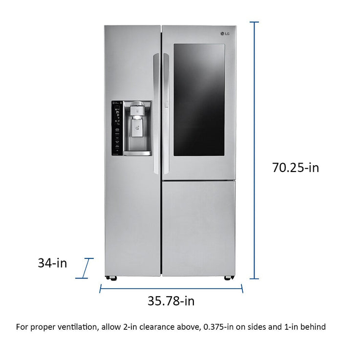 (Reconditionated) 26 cu.ft. InstaView™ Refrigerator - LG (LSXS26396S)