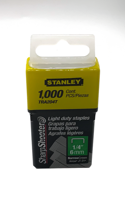 1/4" Light Duty Staples 1,000PCS - STANLEY (04TRA204T)