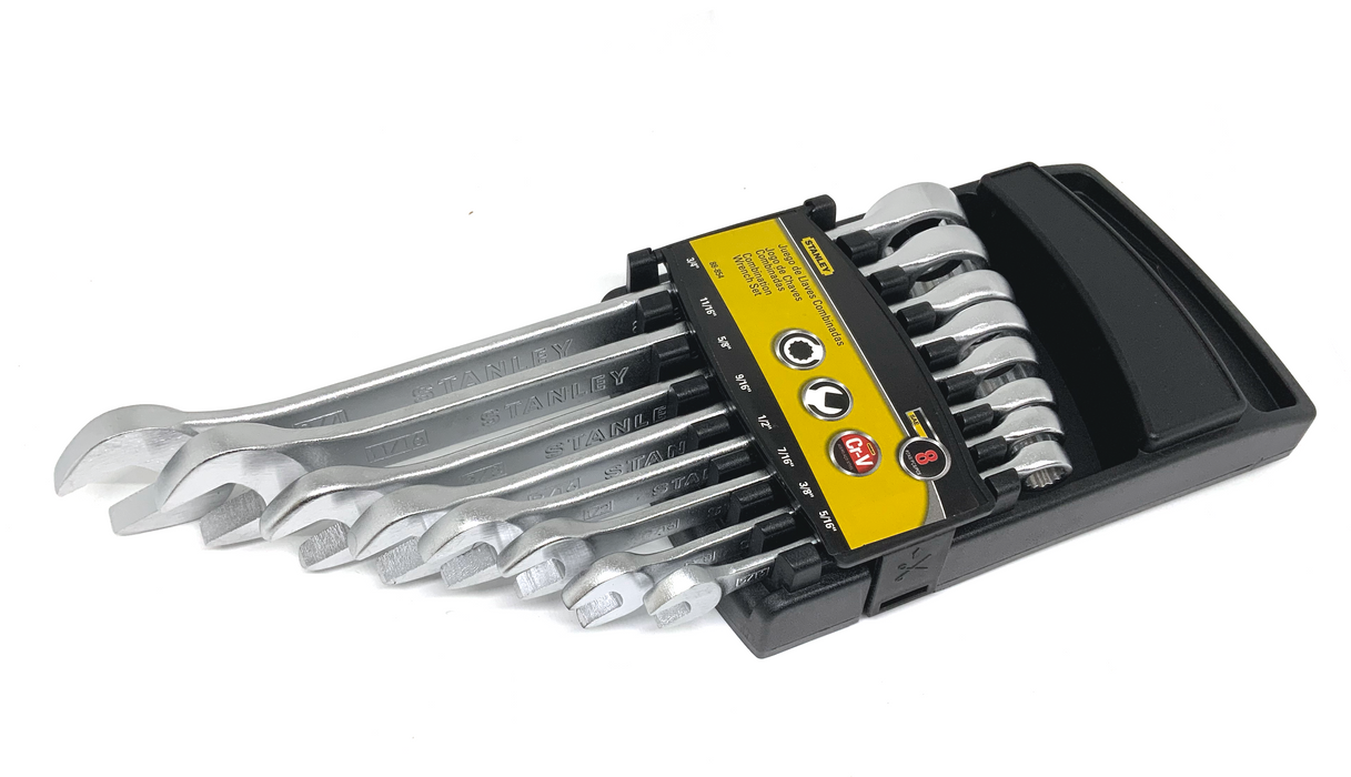 8 PCS COMBINATION WRENCH SET / SAE - STANLEY (9788854)